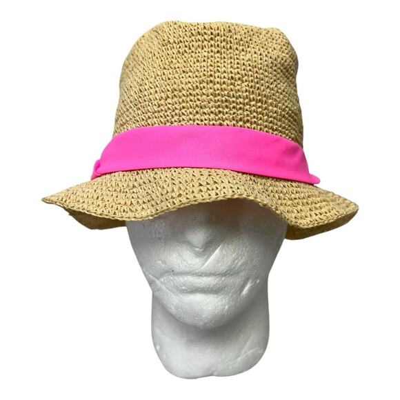 Lilly Pulitzer Tropical Bucket Hat Straw Summer Multi Pink OSFM - Picture 1 of 4